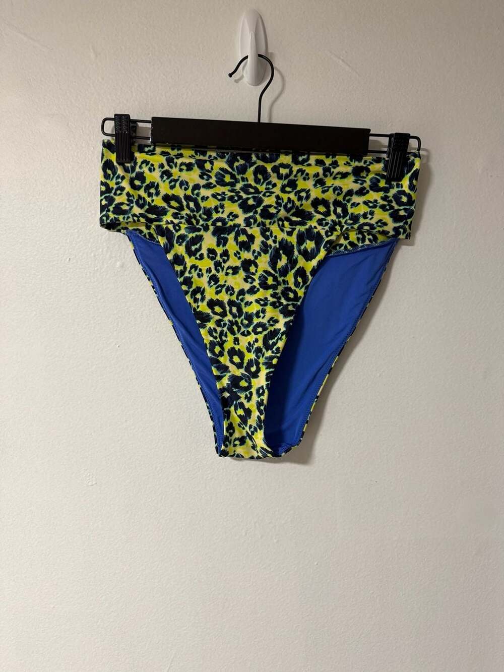 Aerie Real Good High Cut Cheeky Leopard Print Swimsuit Bottom Size L